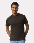 Gildan 2000 Dark Chocolate — on model front