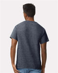 Gildan 2000 Heather Navy — on model back