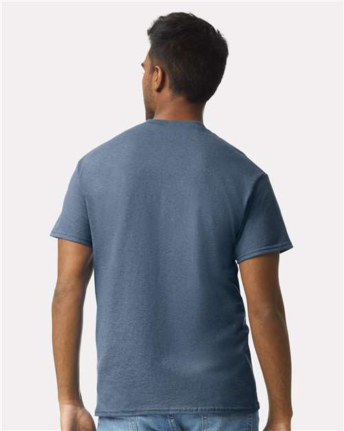 Gildan 2000 Indigo Blue — on model back