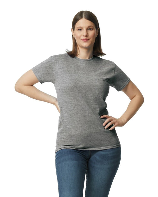 Unisex Heavy Cotton™ Pocket T-Shirt - Graphite Heather