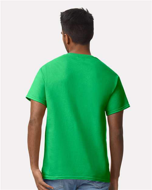 Gildan 2000 Irish Green — on model back