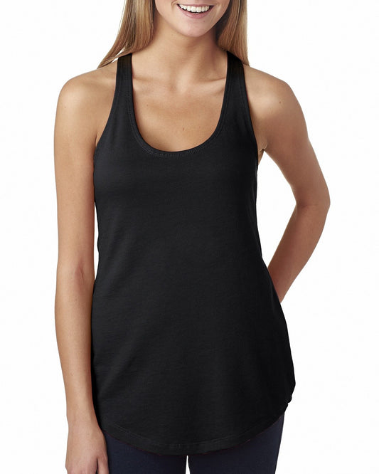 Women's French Terry Racerback Tank - Black