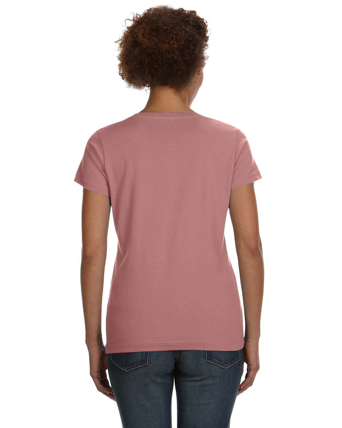 Women's V-Neck Fine Jersey T-Shirt - Mauvelous