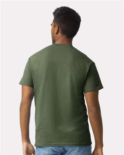 Gildan 2000 Military Green — on model back