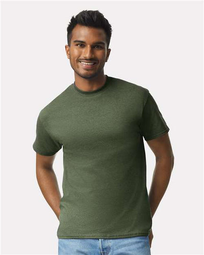 Gildan 2000 Military Green — on model front