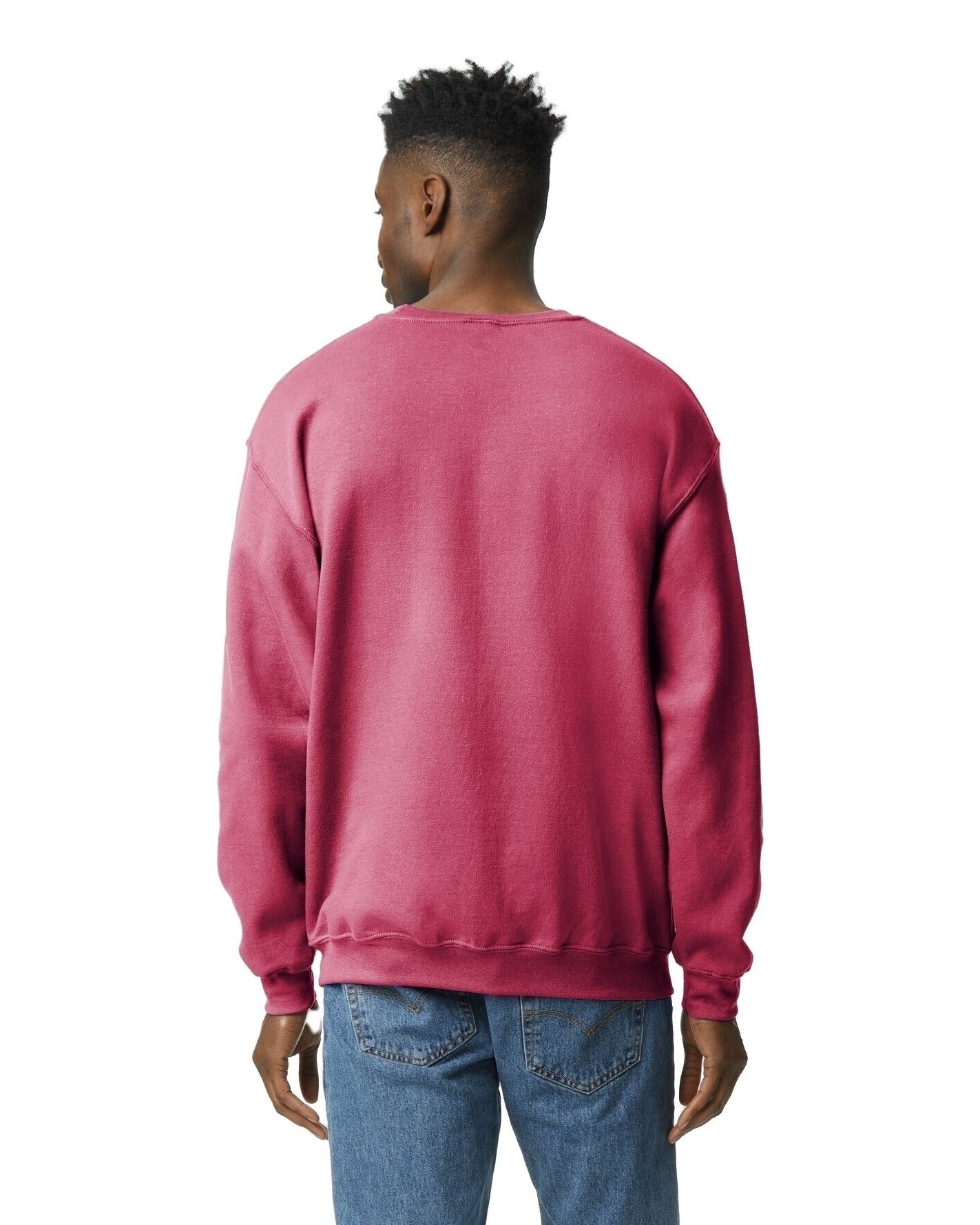 Unisex Heavy Blend���  50/50 Fleece Crew - Heather Sport Scarlet Red