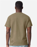 Gildan 2000 Prairie Dust — on model back
