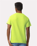 Gildan 2000 Safety Green — on model back