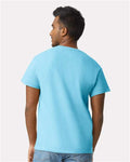 Gildan 2000 Sky — on model back