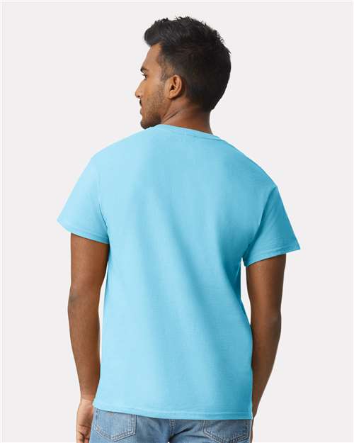 Gildan 2000 Sky — on model back