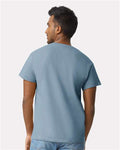 Gildan 2000 Stone Blue — on model back