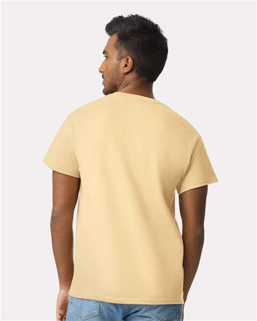 Gildan 2000 Vegas Gold — on model back