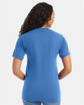 Hanes 5180 Carolina Blue — on model back