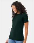 Hanes 5180 Deep Forest — on model side