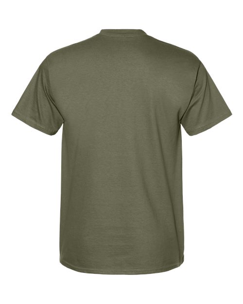 Hanes 5180 Fatigue Green — back