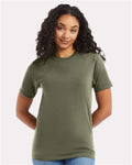 Hanes 5180 Fatigue Green — on model front