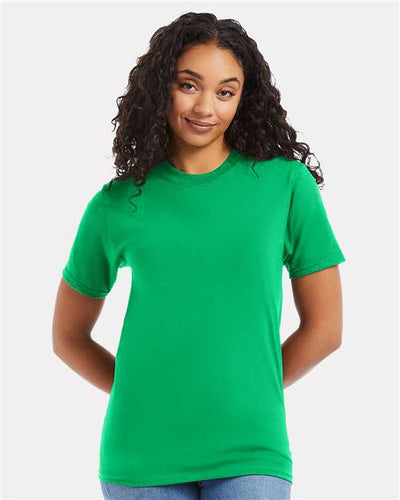 Hanes 5180 Kelly Green — on model front