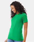 Hanes 5180 Kelly Green — on model side