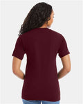Hanes 5180 Maroon — on model back