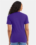Hanes 5180 Purple — on model back