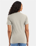 Hanes 5180 Sand — on model back