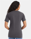 Hanes 5180 Smoke Grey — on model back
