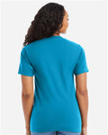 Hanes 5180 Teal — on model back