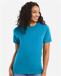 Hanes 5180 Teal — on model front