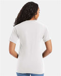 Hanes 5180 White — on model back