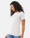 Hanes 5180 White — on model side