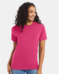 Hanes 5180 Wow Pink — on model front
