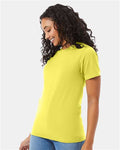 Hanes 5180 Yellow — on model side