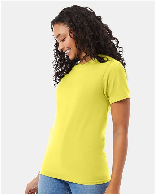 Hanes 5180 Yellow — on model side