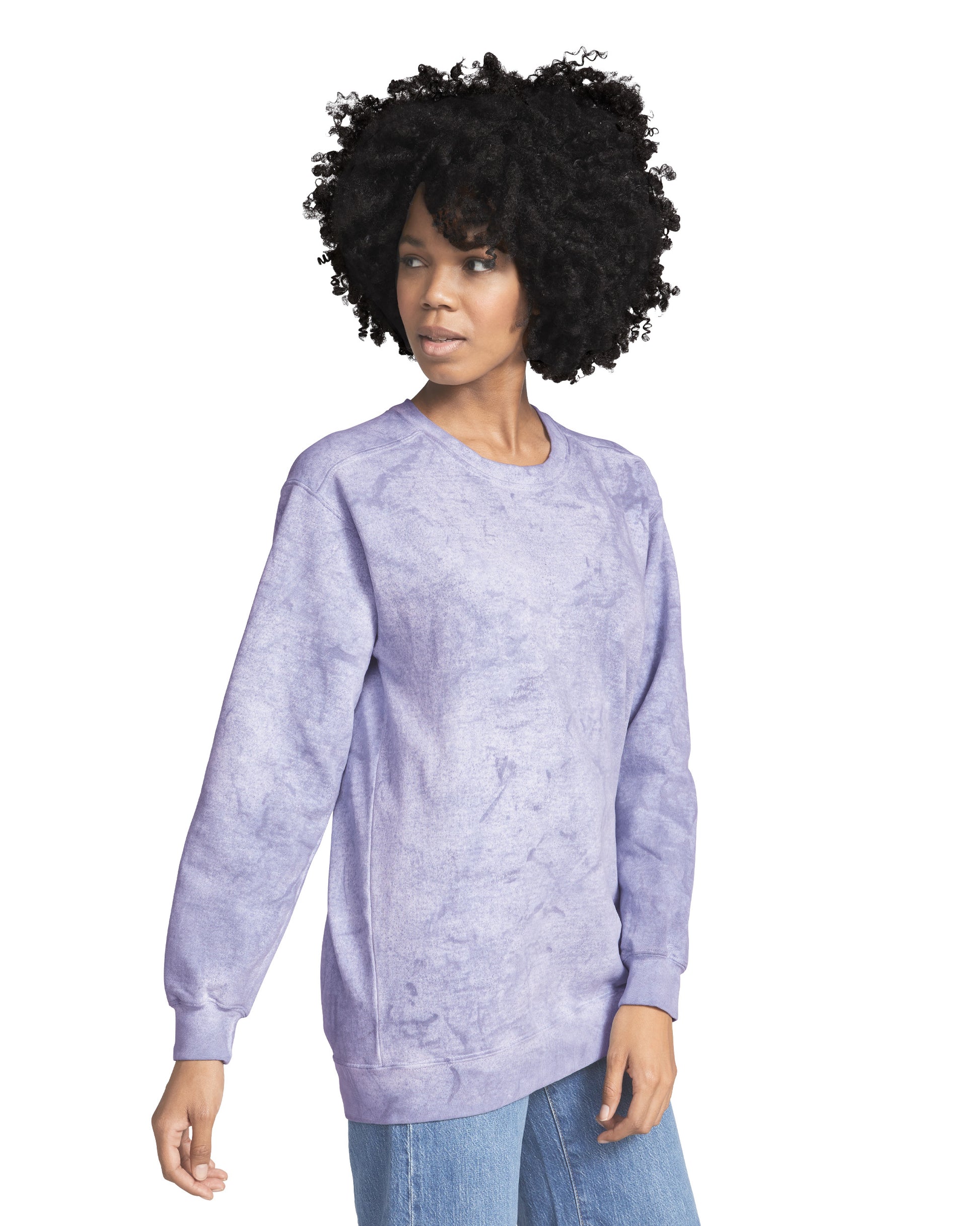 Unisex Color Blast Crewneck - Amethyst