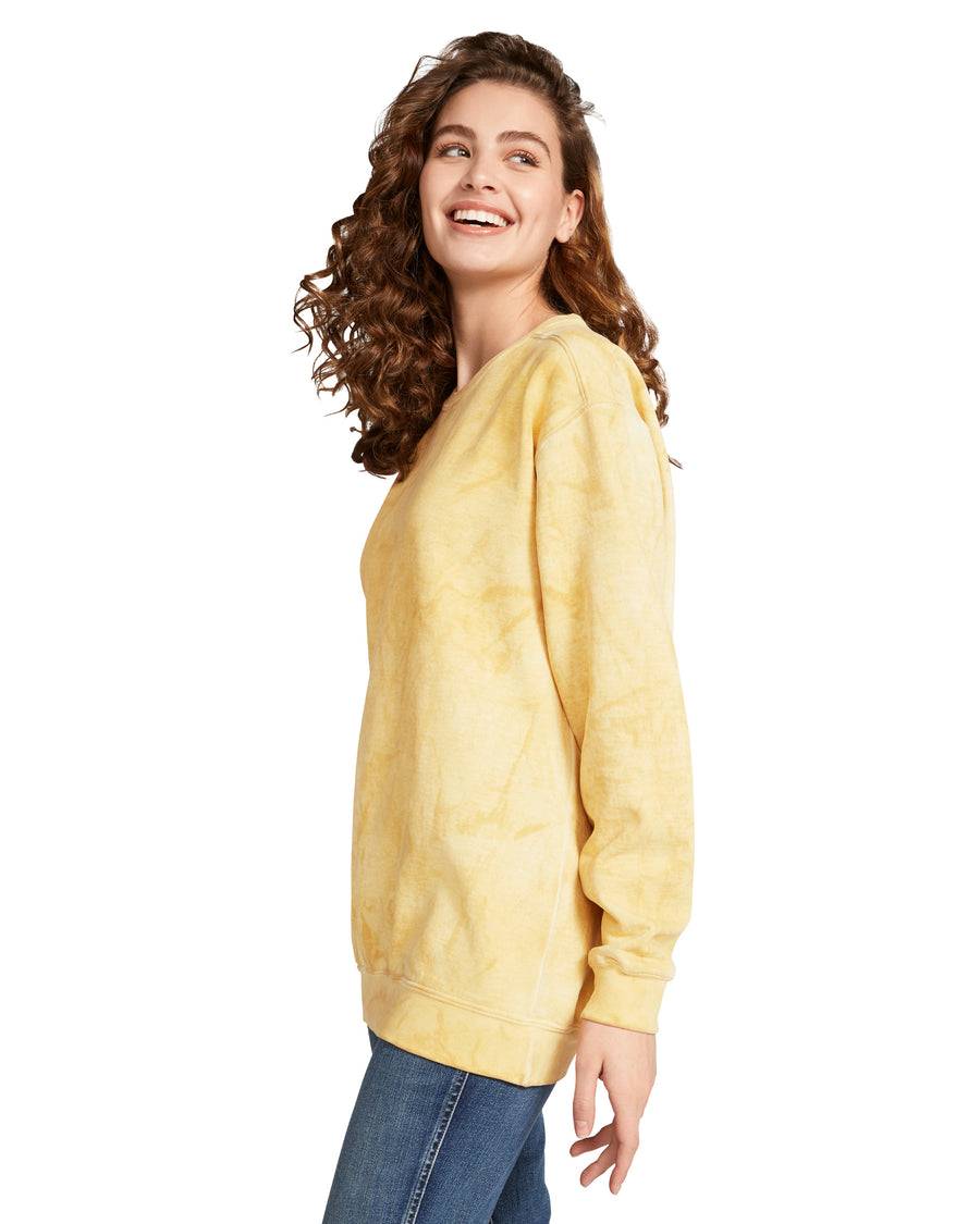 Unisex Color Blast Crewneck - Citrine