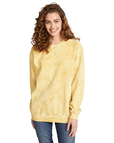 Unisex Color Blast Crewneck - Citrine
