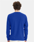 Hanes 5286 Deep Royal — on model back