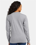 Hanes 5286 Light Steel — on model back