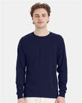 Hanes 5286 Navy — on model front