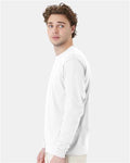 Hanes 5286 White — on model side