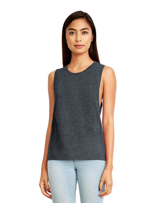Women's Festival Muscle Tank - Antique Denim