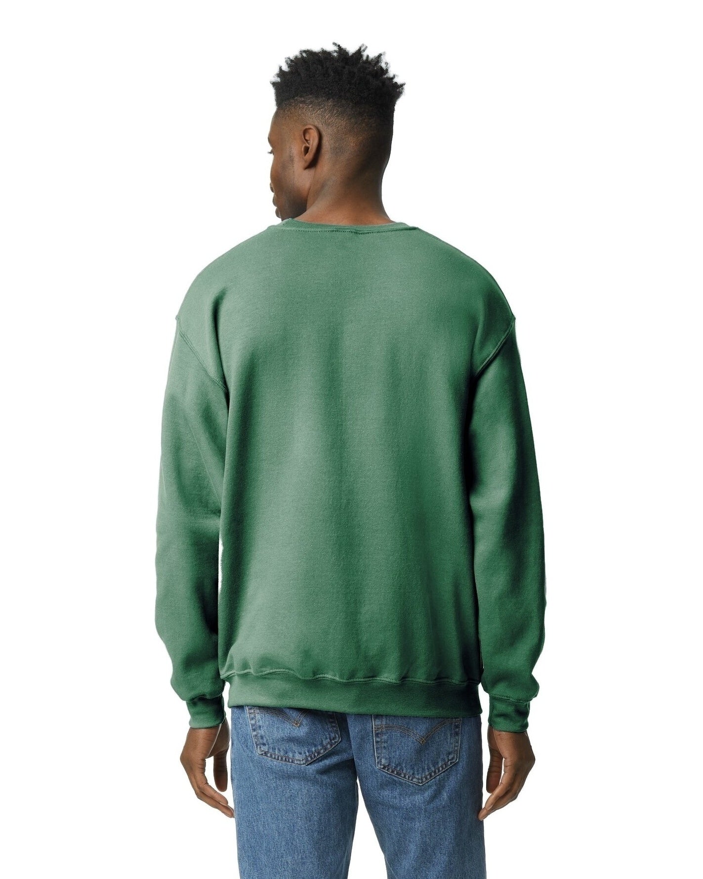 Unisex Heavy Blend���  50/50 Fleece Crew - Heather Sport Dark Green