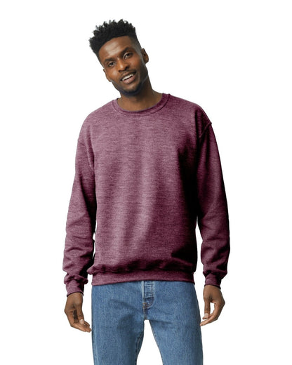 Unisex Heavy Blend���  50/50 Fleece Crew - Heather Sport Dark Maroon