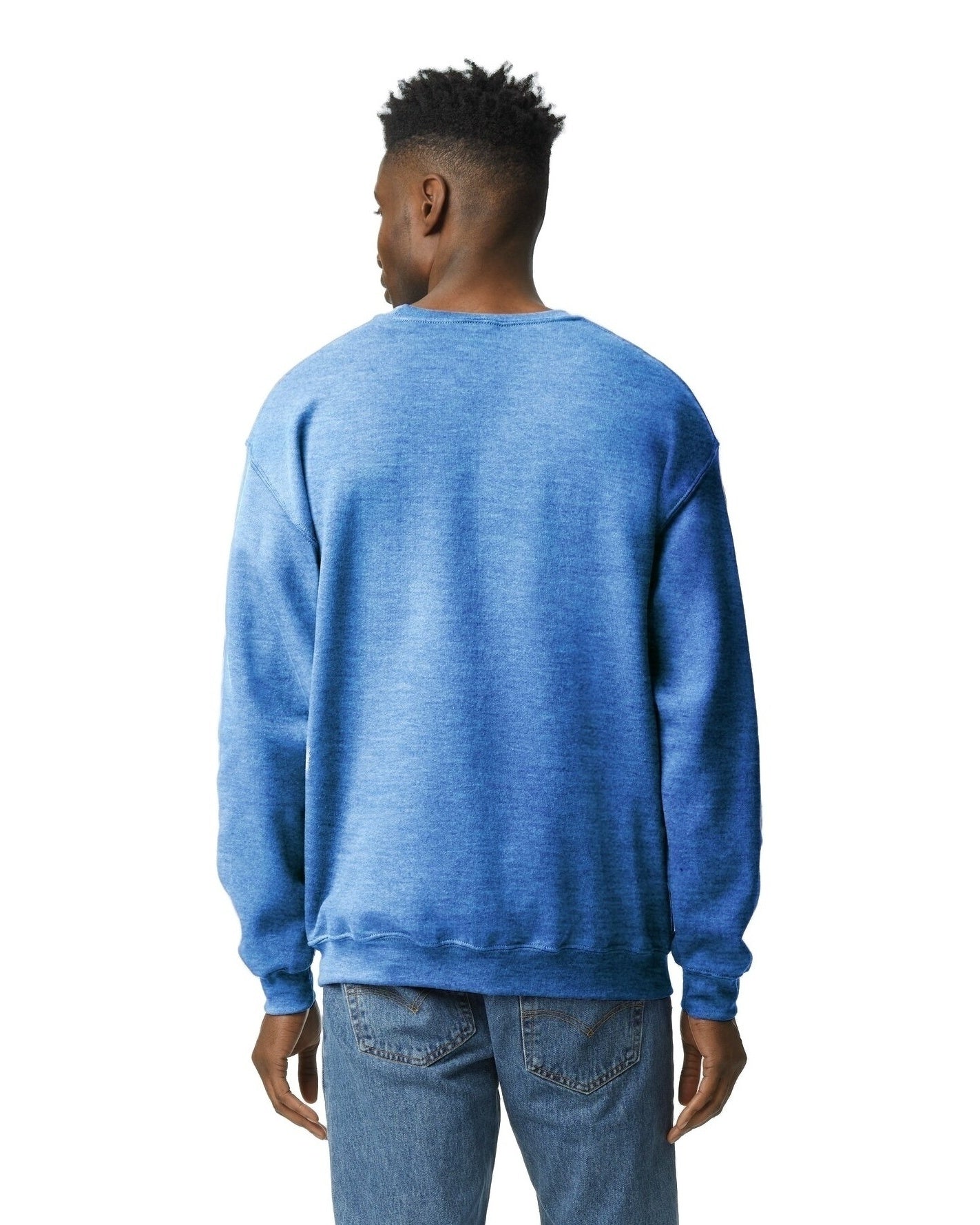 Unisex Heavy Blend���  50/50 Fleece Crew - Heather Deep Royal