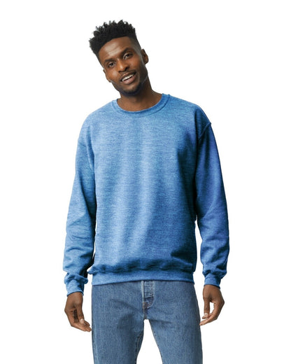 Unisex Heavy Blend���  50/50 Fleece Crew - Heather Deep Royal