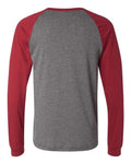 BELLA + CANVAS 3000 Deep Heather/ Cardinal — back