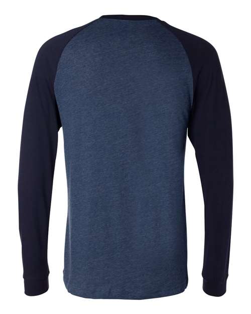 BELLA + CANVAS 3000 Heather Navy/ Midnight — back
