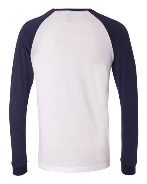 BELLA + CANVAS 3000 White/ Navy — back