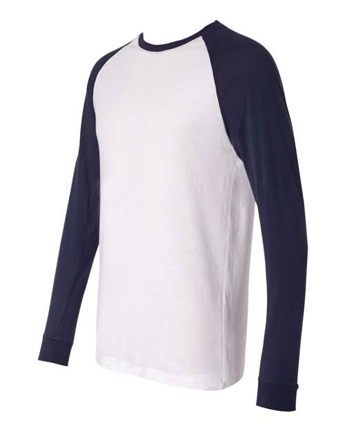 BELLA + CANVAS 3000 White/ Navy — side