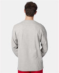Hanes 5596 Light Steel — on model back